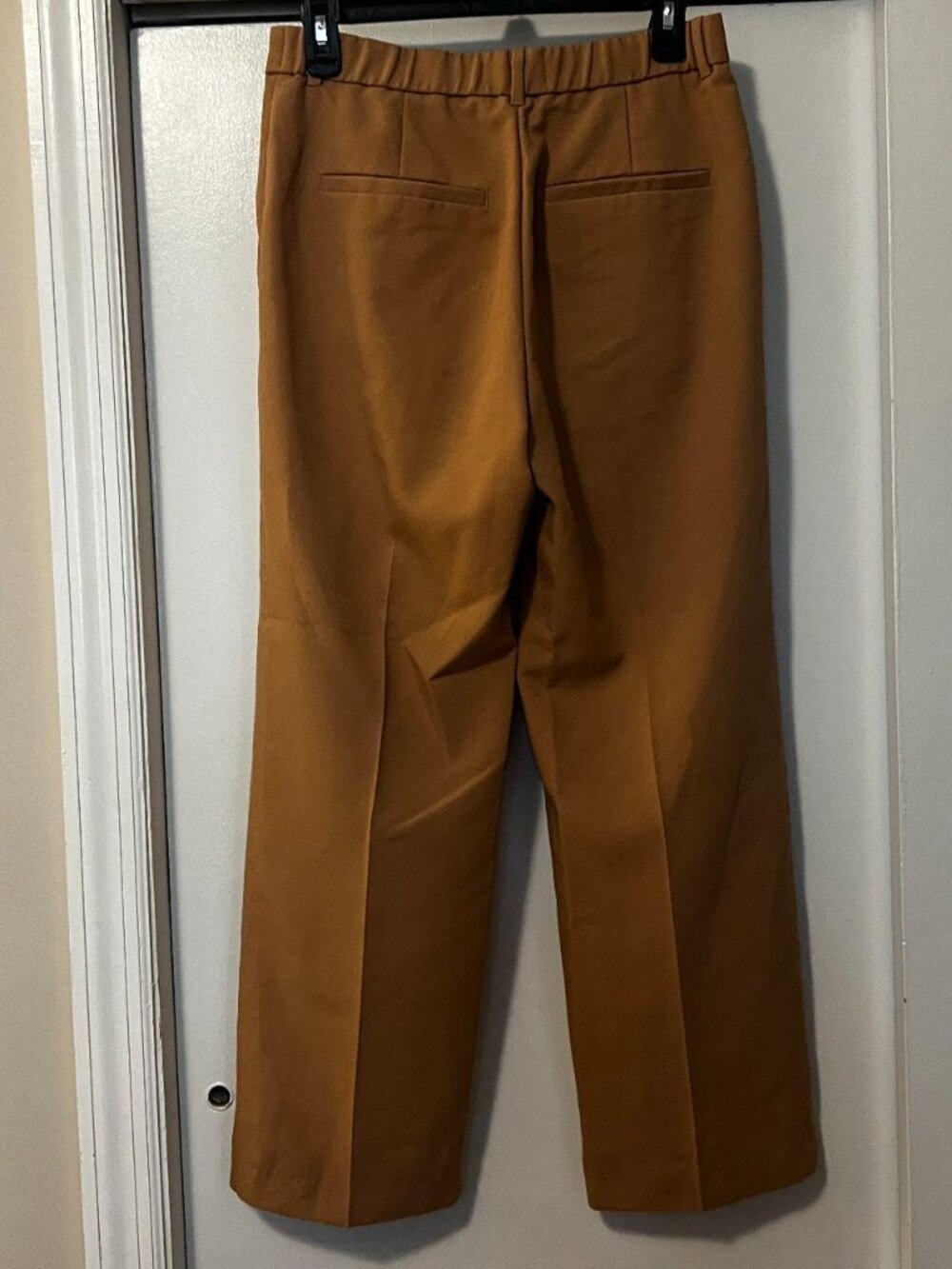 Abercrombie & Fitch Sloane Tailored Pleated Wide Leg Trousers – Camel Beige 29/8 - Picture 4 of 8
